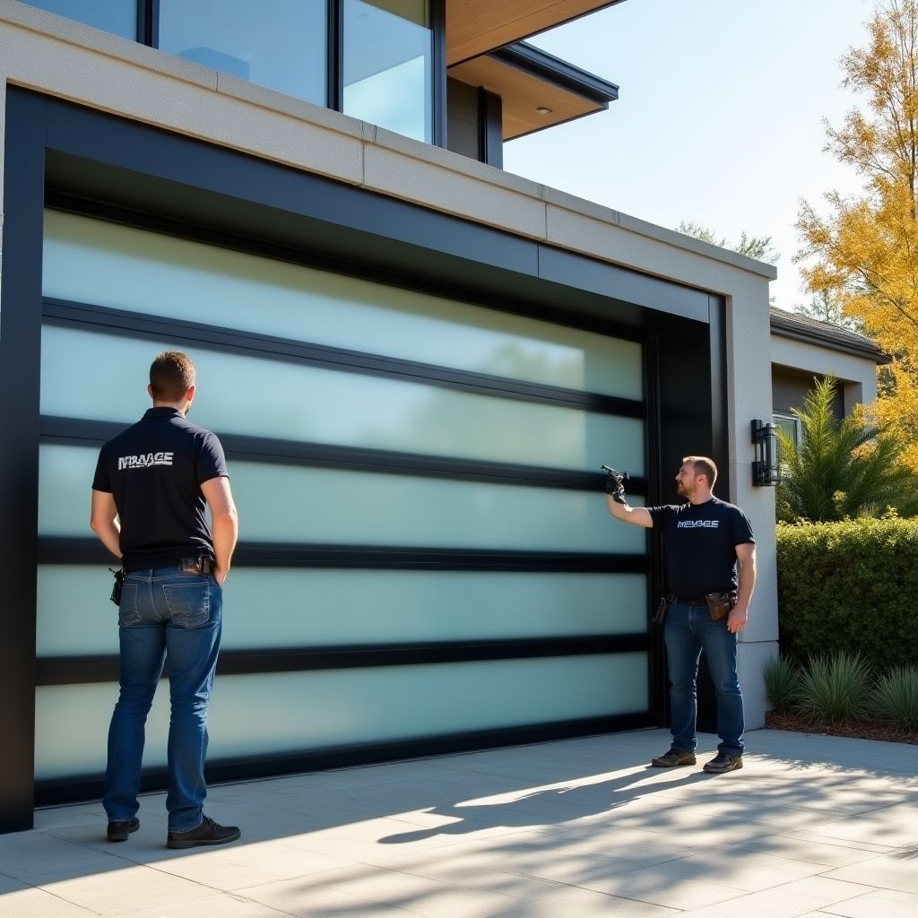 Installation d'une porte de garage automatisée pour une maison moderne